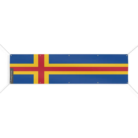 Drapeau d'Åland 10 Oeillets en Plusieurs Tailles (XL) - Pixelforma 