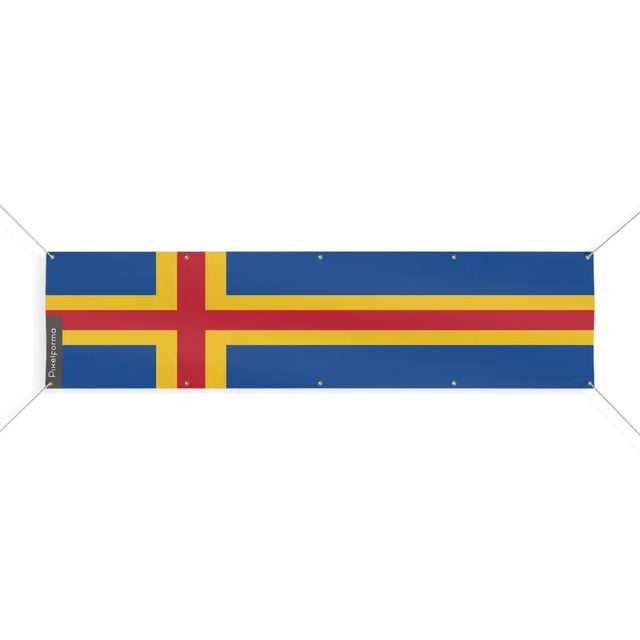 Drapeau d'Åland 10 Oeillets en Plusieurs Tailles (XL) - Pixelforma 