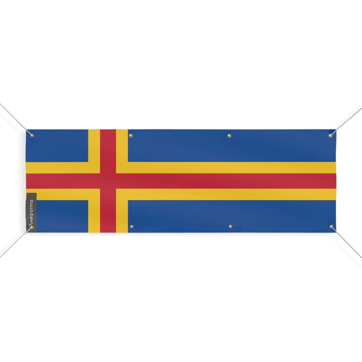 Drapeau d’åland 8 oeillets en plusieurs tailles (l) - pixelforma