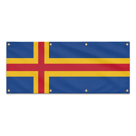 Drapeau åland polyester résistant aux intempéries 8 œillets