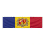 Drapeau d'Andorre grand format XL en polyester avec dix œillets