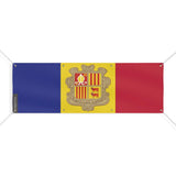 Drapeau d'Andorre 8 Oeillets en Plusieurs Tailles (L) - Pixelforma 