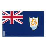 Anguilla Flag in Multiple Sizes 100% Polyester Print with Double Hem - Pixelforma