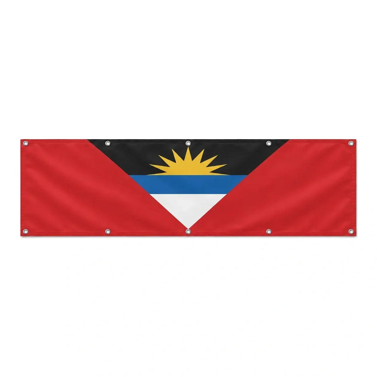 Drapeau d'Antigua-et-Barbuda grand format XL en polyester avec dix œillets