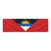Drapeau d'Antigua-et-Barbuda grand format XL en polyester avec dix œillets
