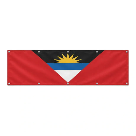 Drapeau d'Antigua-et-Barbuda grand format XL en polyester avec dix œillets