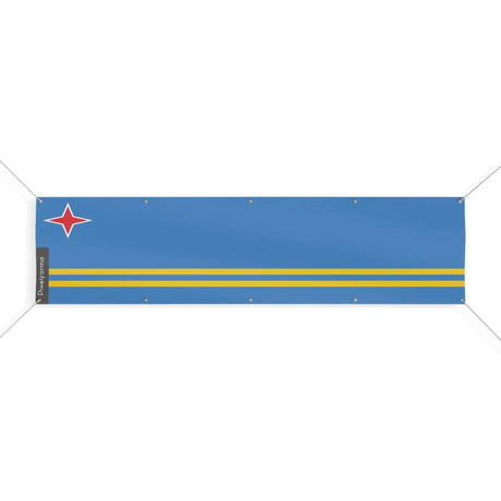 Drapeau d’aruba 10 oeillets en plusieurs tailles (xl) - pixelforma