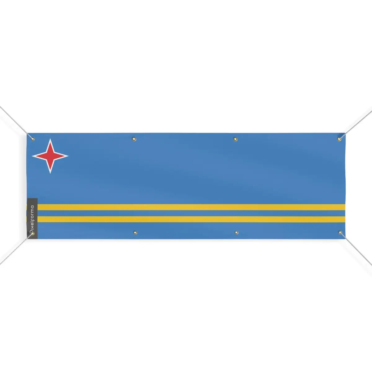 Drapeau d’aruba 8 oeillets en plusieurs tailles (l) - pixelforma