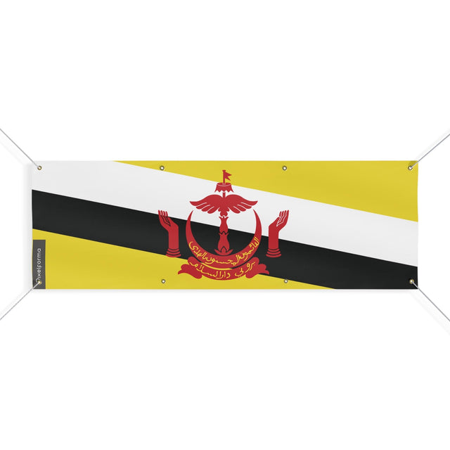 Drapeau de Brunei 8 Oeillets en plusieurs tailles - Pixelforma