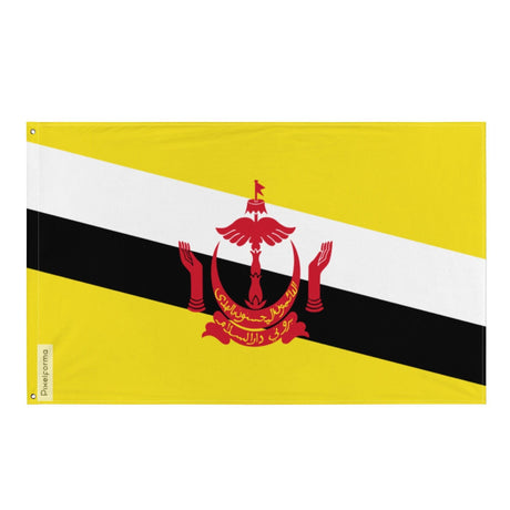 Drapeau de Brunei en plusieurs tailles 100 % polyester Imprimer avec Double ourlet - Pixelforma