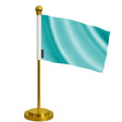 Drapeau de bureau france bleu turquoise clair polyester acier