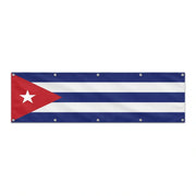 Drapeau de Cuba grand format XL en polyester avec dix œillets