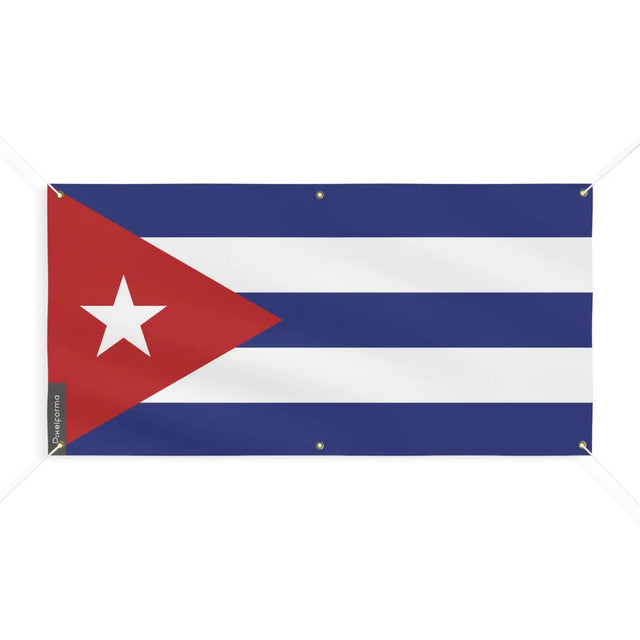 Drapeau de cuba 6 oeillets en plusieurs tailles (m) - pixelforma