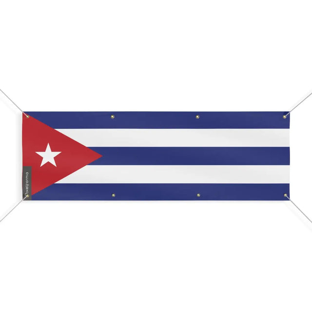 Drapeau de Cuba 8 Oeillets en Plusieurs Tailles (L) - Pixelforma 