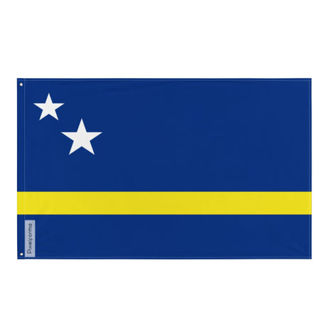 Curacao Flag in Multiple Sizes 100% Polyester Print with Double Hem - Pixelforma
