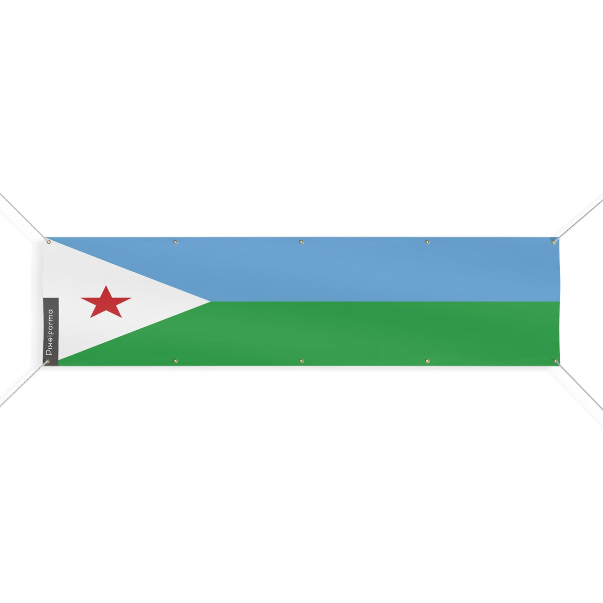 Drapeau de Djibouti 10 Oeillets en plusieurs tailles - Pixelforma