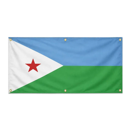 Drapeau djibouti polyester résistant avec œillets solides