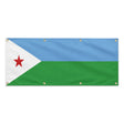 Drapeau djibouti polyester résistant avec 8 œillets