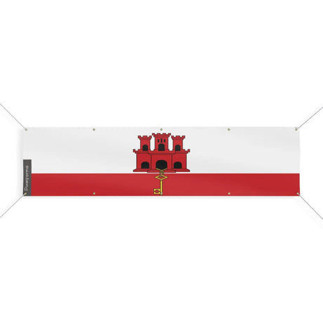 Drapeau de gibraltar 10 oeillets en plusieurs tailles (xl) - pixelforma