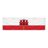 Drapeau de Gibraltar grand format XL en polyester avec dix œillets