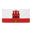 Drapeau gibraltar polyester résistant aux intempéries 6 œillets