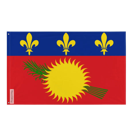 Guadeloupe Flag in Multiple Sizes 100% Polyester Print with Double Hem - Pixelforma