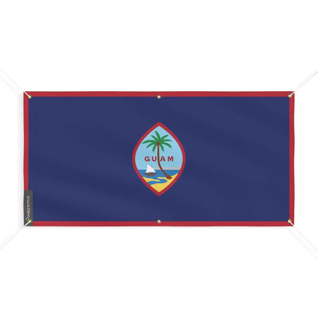 Drapeau de guam 6 oeillets en plusieurs tailles (m) - pixelforma