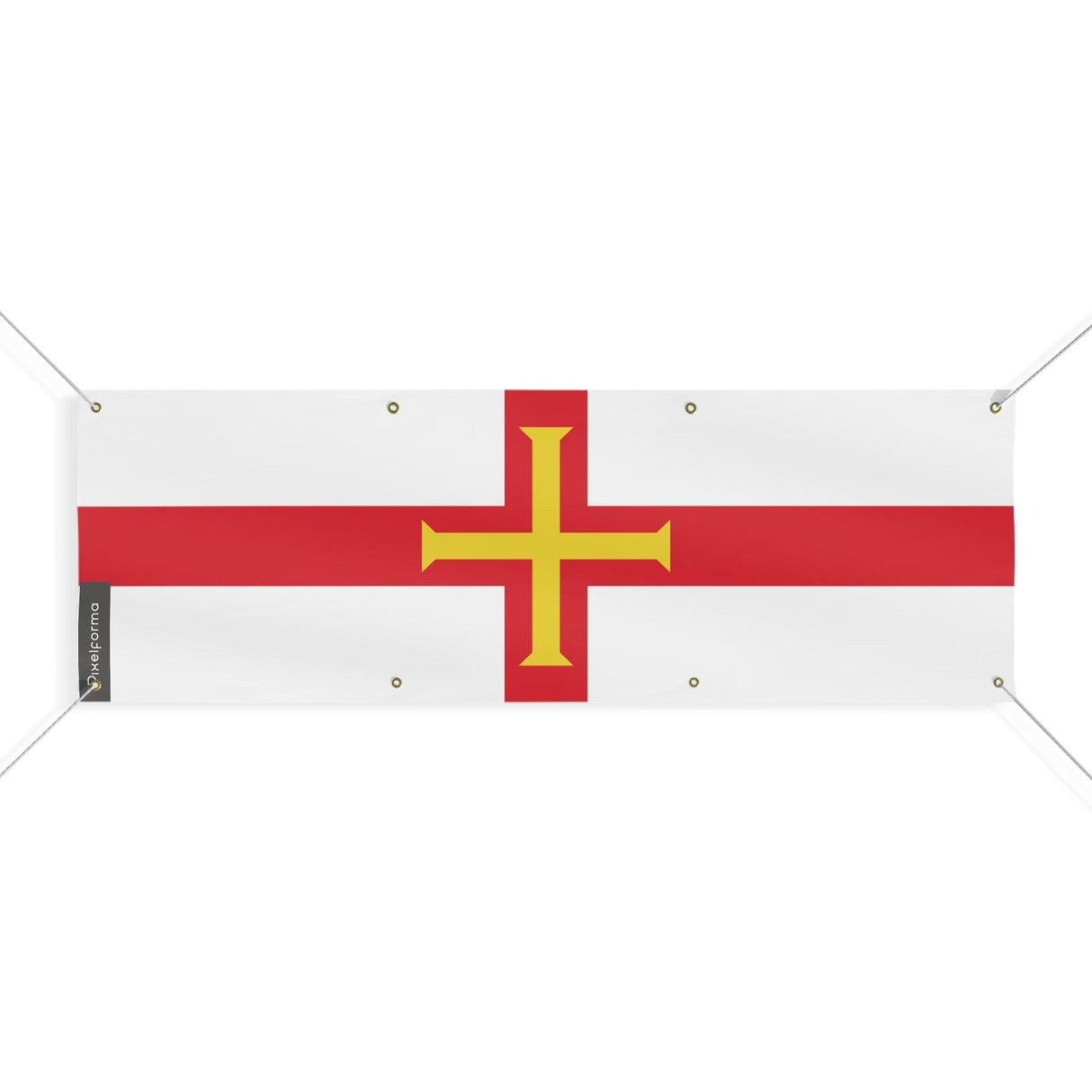 Drapeau de Guernesey 8 Oeillets en plusieurs tailles - Pixelforma