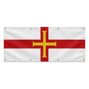Drapeau guernesey polyester résistant avec œillets durables