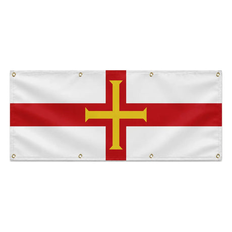 Drapeau guernesey polyester résistant avec œillets durables