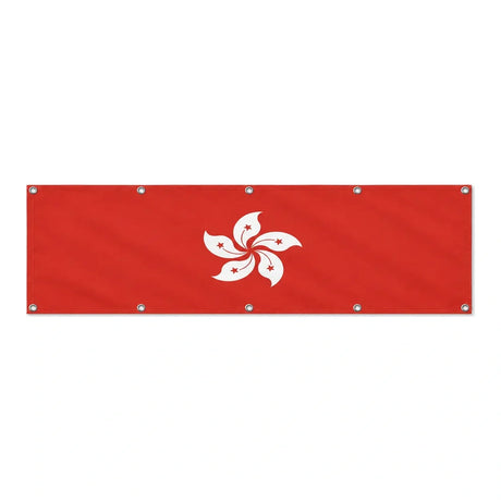 Drapeau de Hong Kong grand format XL en polyester avec dix œillets