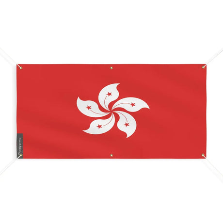 Drapeau de hong kong 6 oeillets en plusieurs tailles (m) - pixelforma
