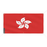 Drapeau de Hong Kong 6 Oeillets en plusieurs tailles - Pixelforma