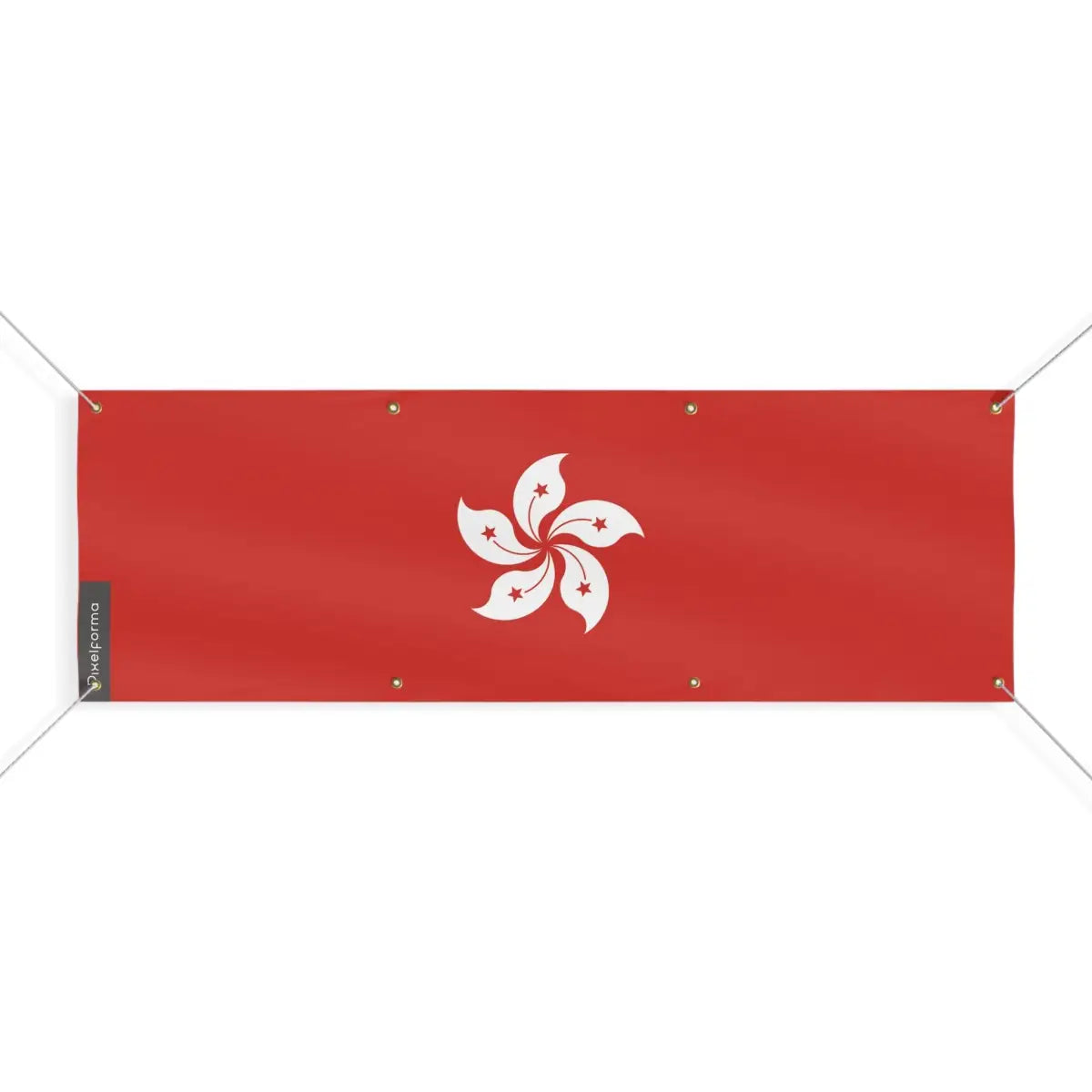 Drapeau de Hong Kong 8 Oeillets en Plusieurs Tailles (L) - Pixelforma 