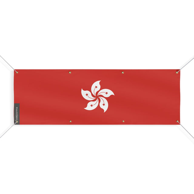 Drapeau de Hong Kong 8 Oeillets en plusieurs tailles - Pixelforma