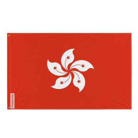 Hong Kong Flag in Multiple Sizes 100% Polyester Print with Double Hem - Pixelforma
