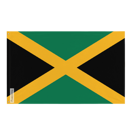 Drapeau de Jamaïque en plusieurs tailles 100 % polyester Imprimer avec Double ourlet - Pixelforma