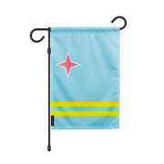 Drapeau de jardin aruba polyester résistant couleurs vibrantes