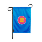 Drapeau de jardin asean en polyester résistant horizontal