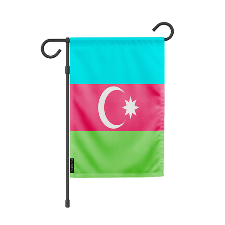 Drapeau de jardin azerbaïdjan en polyester - pixelforma