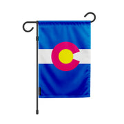 Drapeau de jardin colorado en polyester résistant horizontal