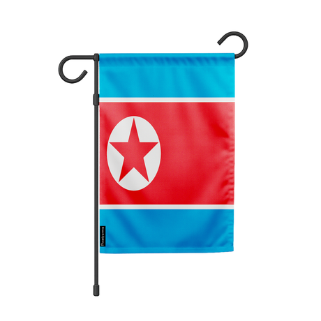 Drapeau de jardin corée du nord en polyester - pixelforma