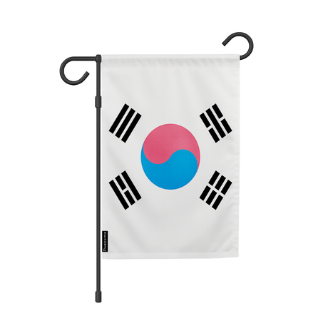 Drapeau de jardin corée du sud en polyester - pixelforma
