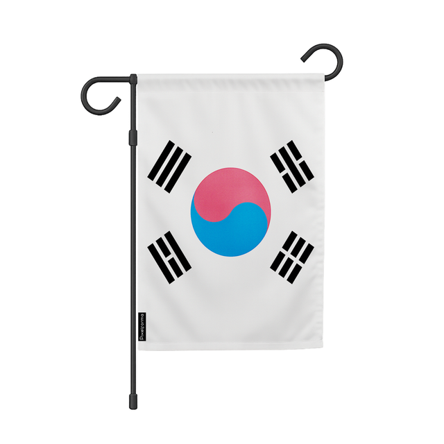 Drapeau de jardin corée du sud en polyester - pixelforma