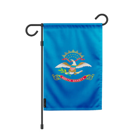 Drapeau de jardin dakota du nord en polyester résistant
