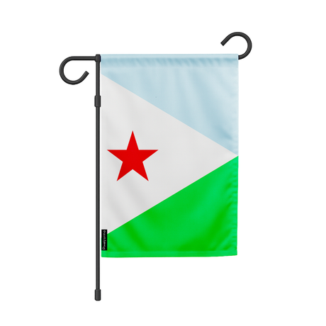 Drapeau de jardin djibouti en polyester - pixelforma