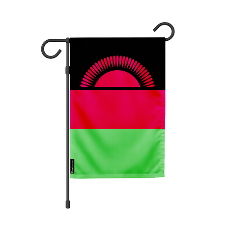 Drapeau de jardin malawi en polyester - pixelforma