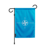 Drapeau de jardin otan en polyester résistant horizontal