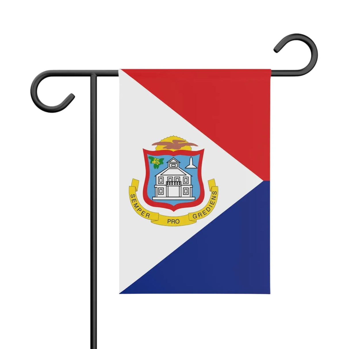 Drapeau de jardin saint-martin en polyester - pixelforma