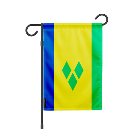 Drapeau de jardin saint-vincent-et-les-grenadines en polyester - pixelforma
